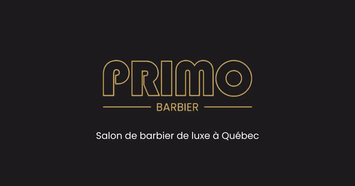Site web PRIMO Barbier — salon de barbier de luxe à Québec.